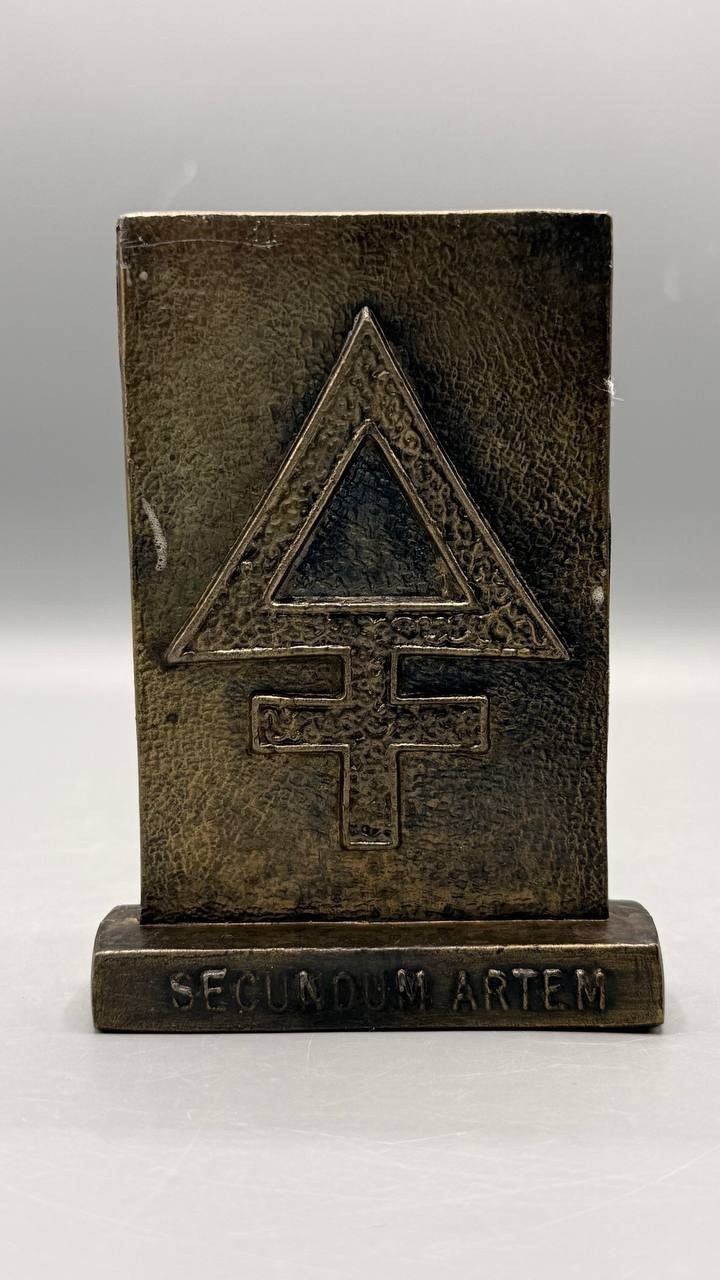 Vintage Tinactin Pharmaceutical Sulphur Symbol Metal Paperweight (1981)