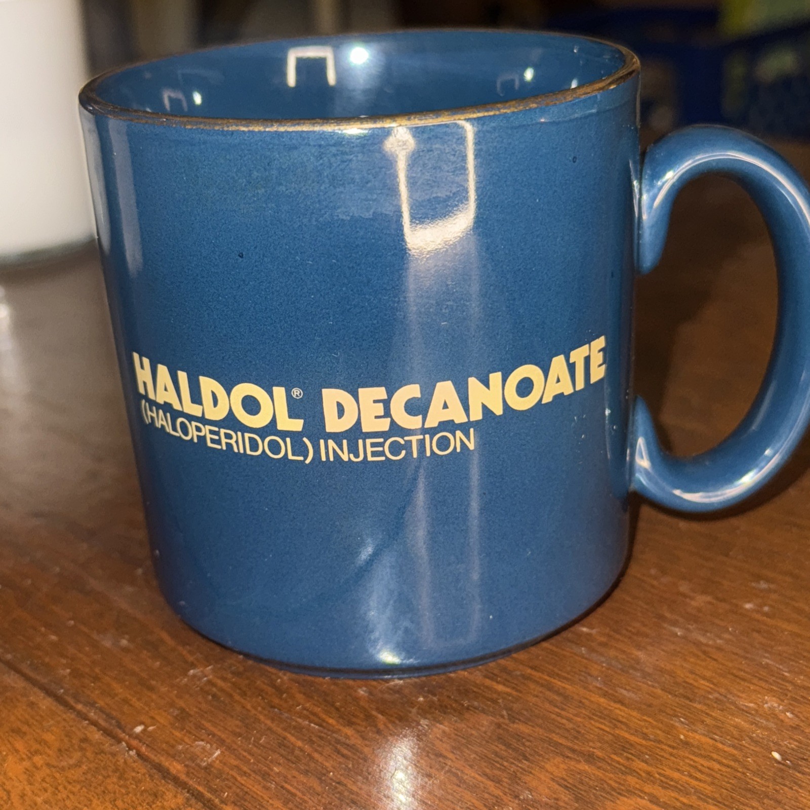 Vintage Pharma Advertising HALDOL Ceramic Coffee Mug Antipsychotic Haloperidol