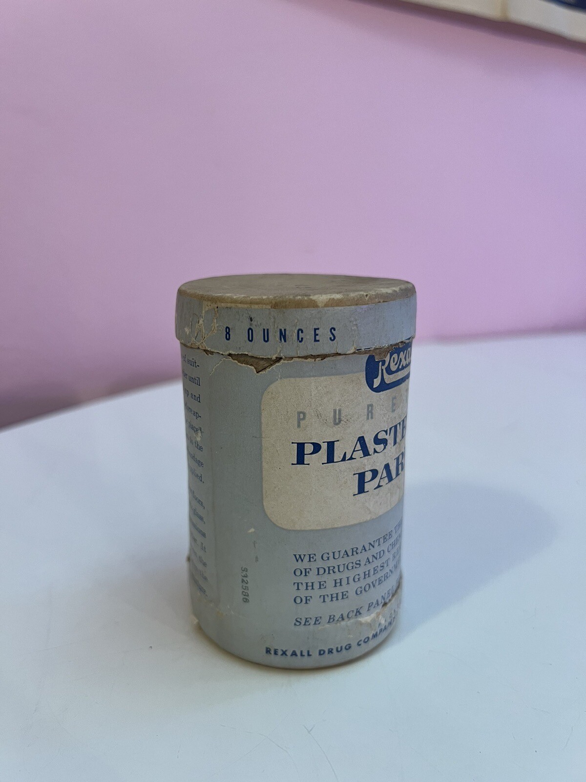 Vintage Rexall Plaster Of Paris – 8oz – Contents Still Inside!
