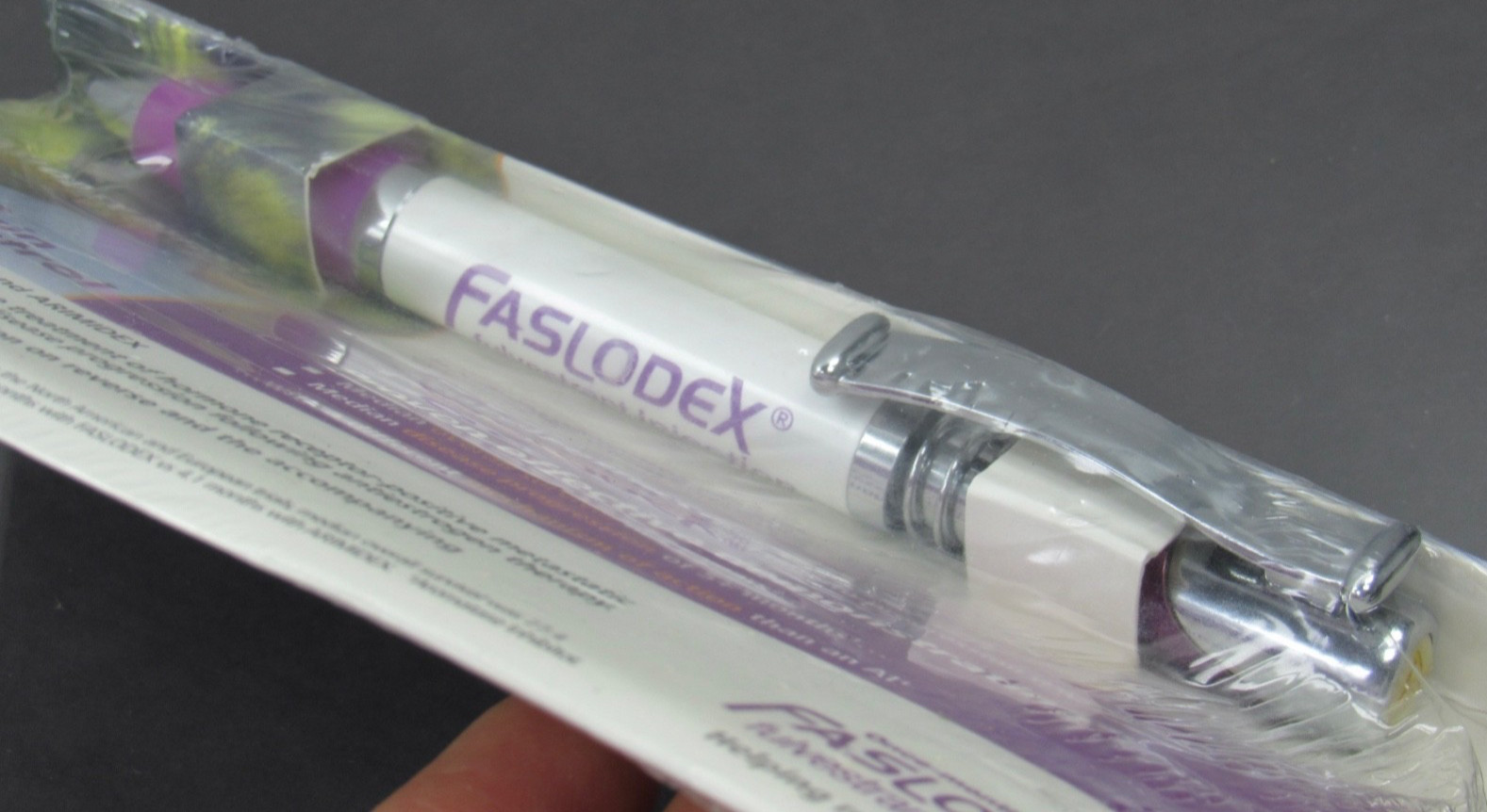 Exquisite Faslodex Heavy Metal PEN Drug Rep Pharmaceutical Promo SEALED on Card