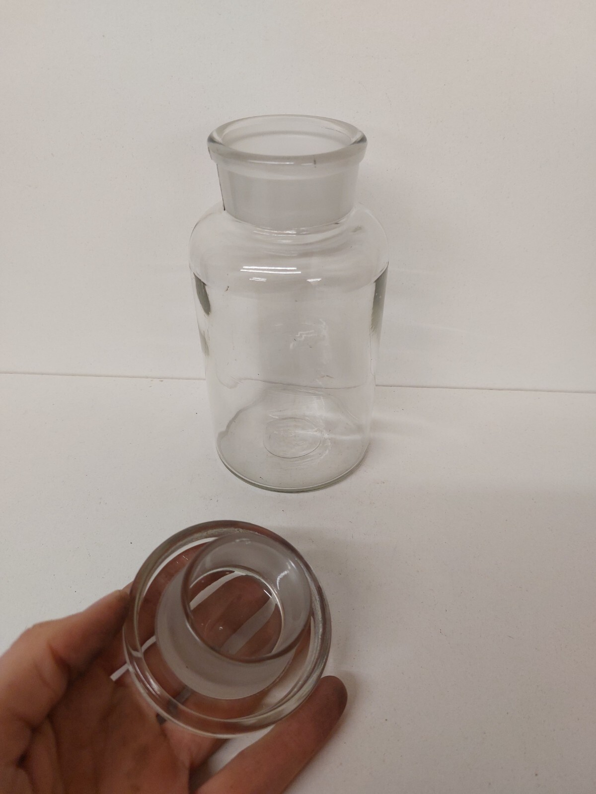 Antique Glass Pharmacy Chemist Apothecary Science Bottle With Stopper