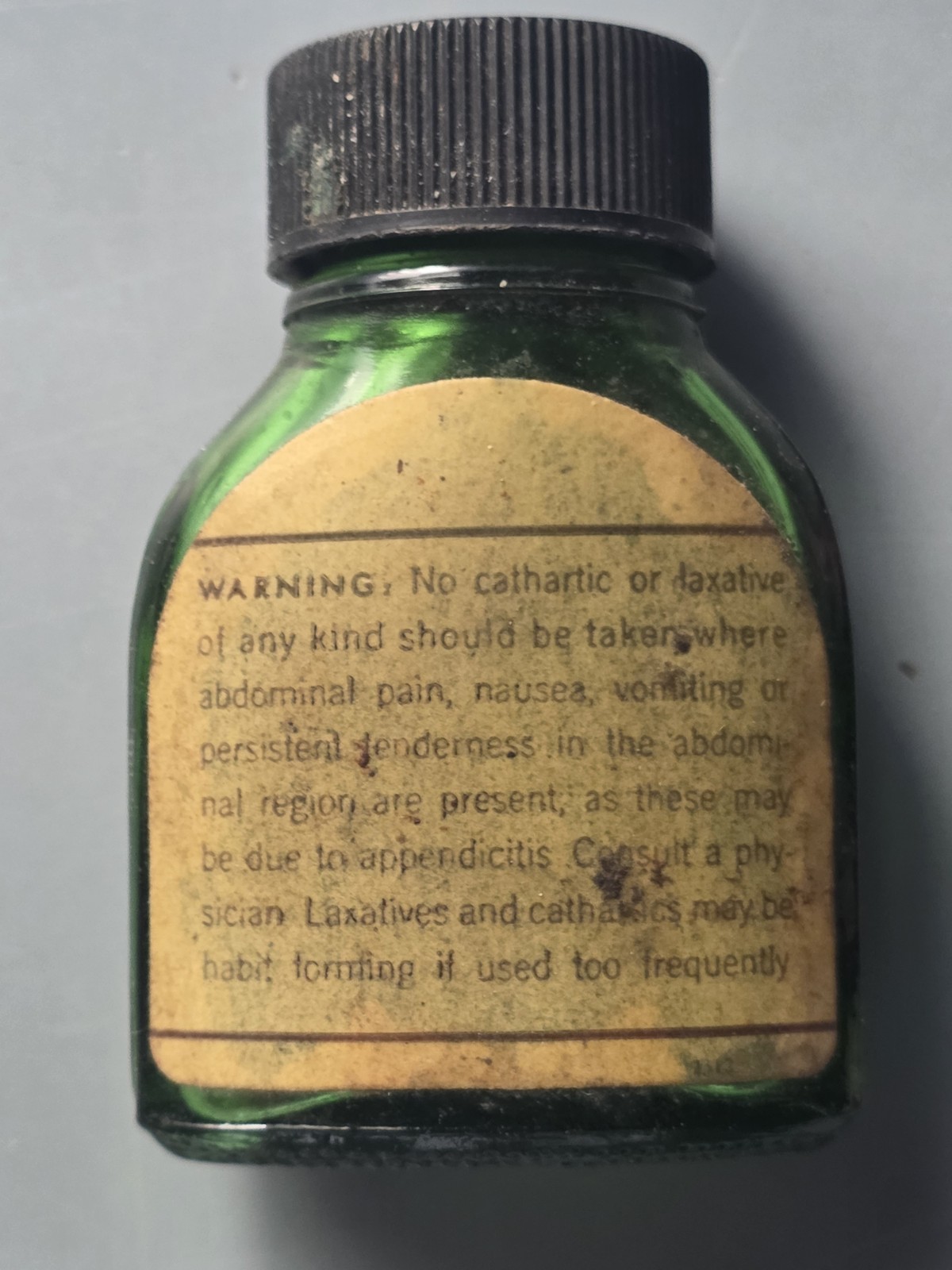 VINTAGE APOTHECARY MCKESSONS HINKLE’S PILL JAR WITH CONTENTS