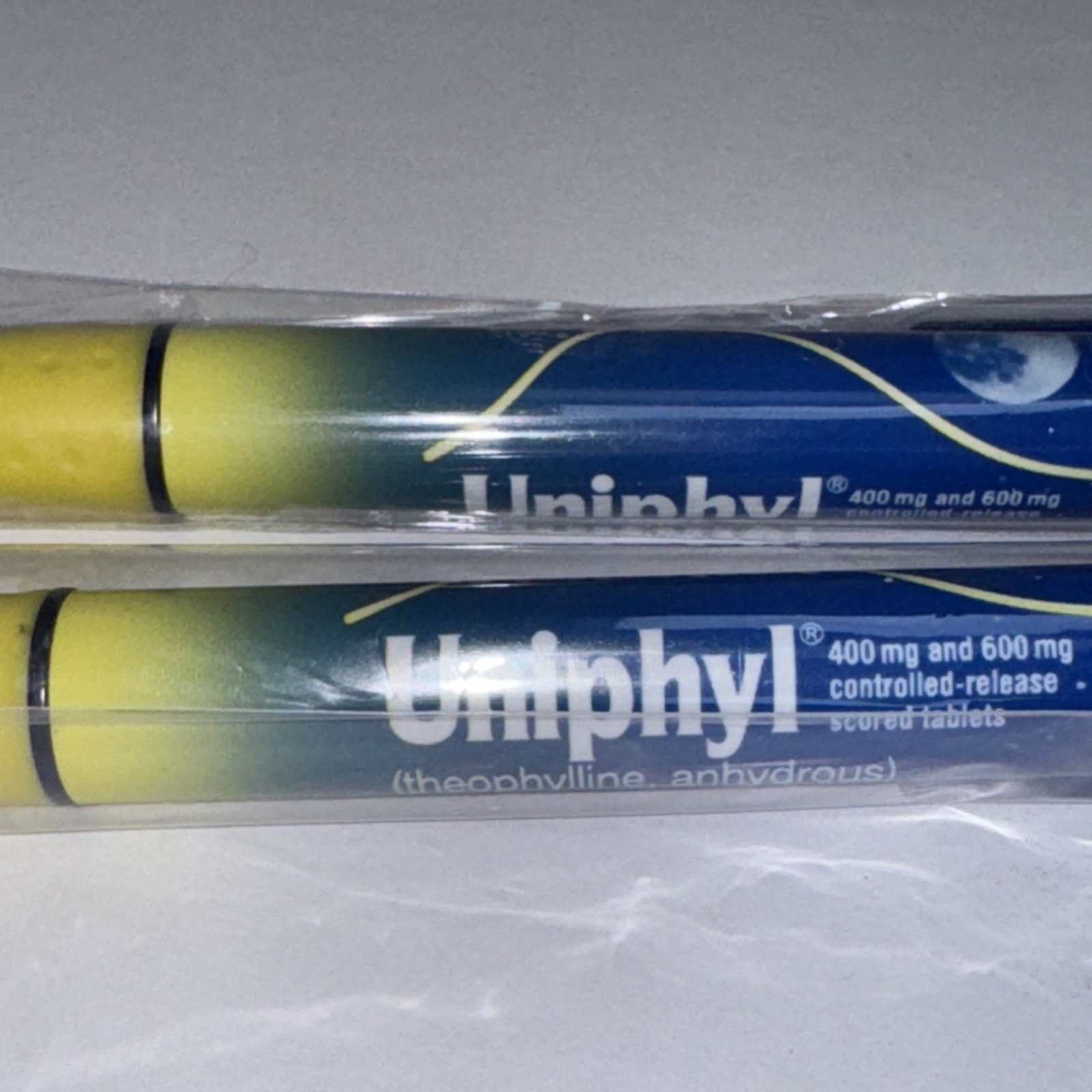 2 Pen Lot Uniphyl theophylline anhydrous Drug Rep Pharma Promotional Advertising