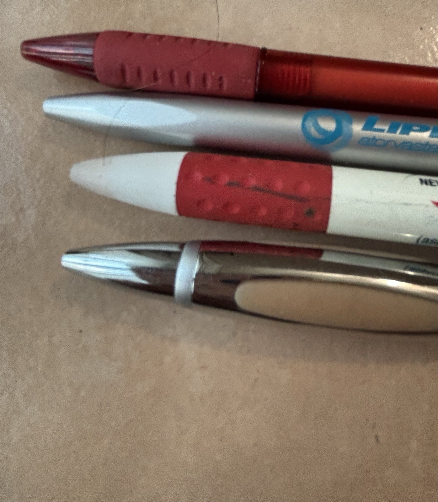 Lot Of 4 Vintage Drug Rep Pharmaceutical Pens