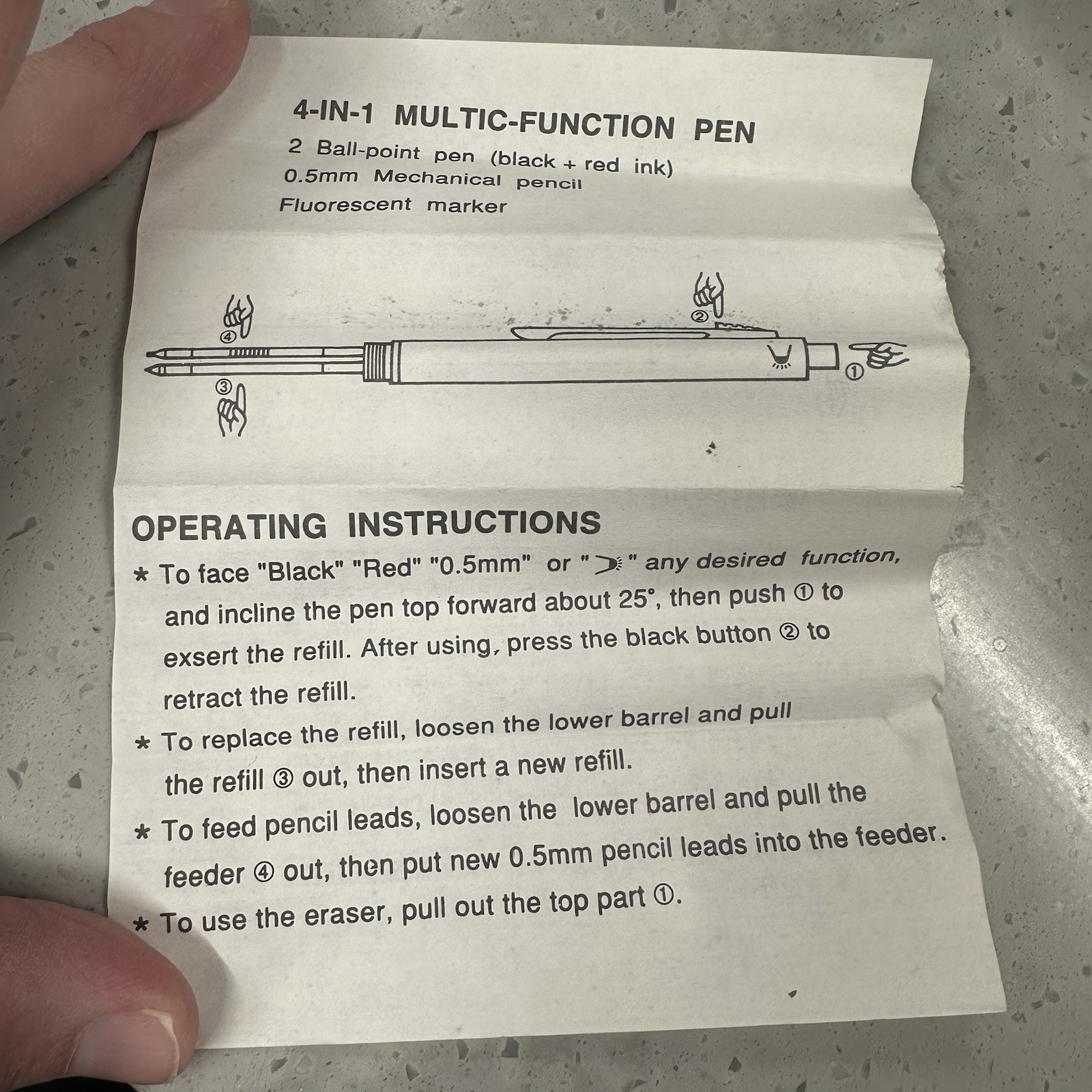 Vintage Pharmaceutical 4-in-1 Promo Pen – Pencil Works – Medical Rep Collectible