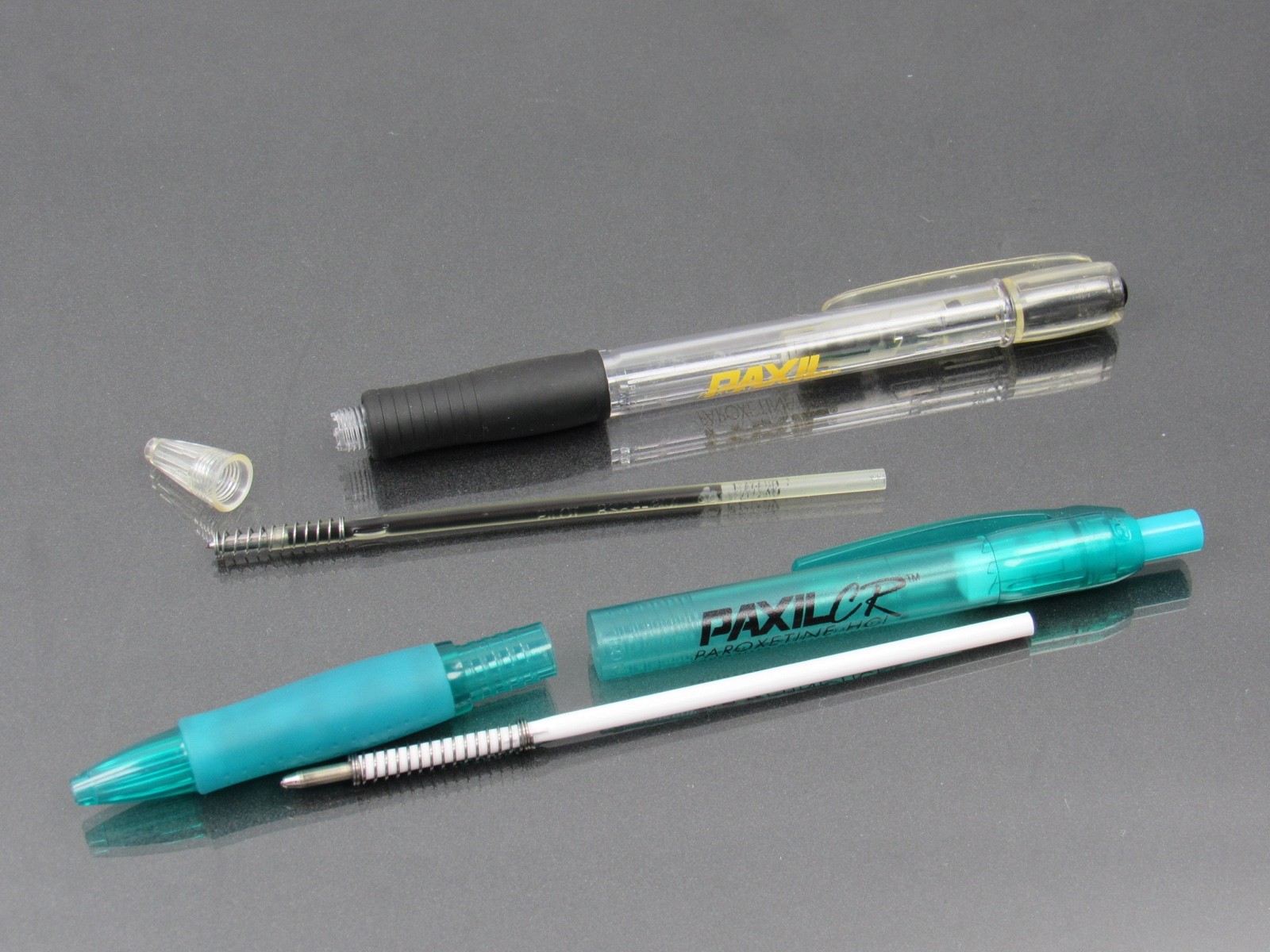 Translucent Paxil PENS Drug Rep Pharmaceutical Promo Medical Advertising Lot x2