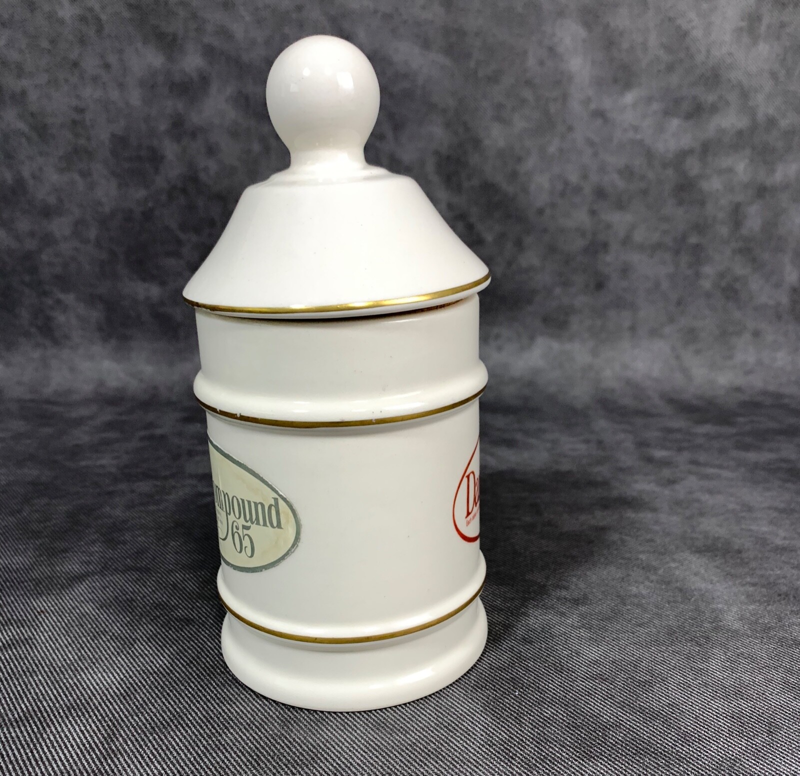 Darvocet N 100 Porcelain 7” Apothecary Jar Lofisa Lilly Pharmaceutical Darvon 65