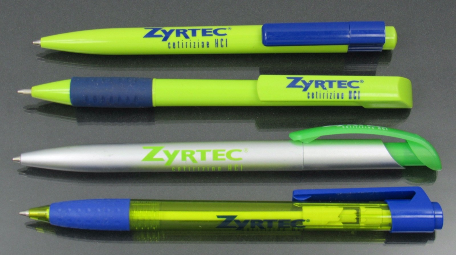 Zyrtec PENS Drug Rep Pharmaceutical Promo Medical Advertising Lot of 4