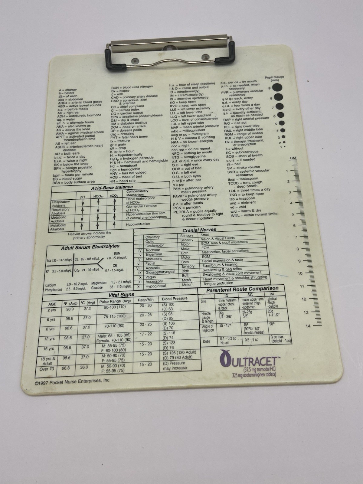 vintage ultracet clipboard drug rep pharmaceutical clipboard