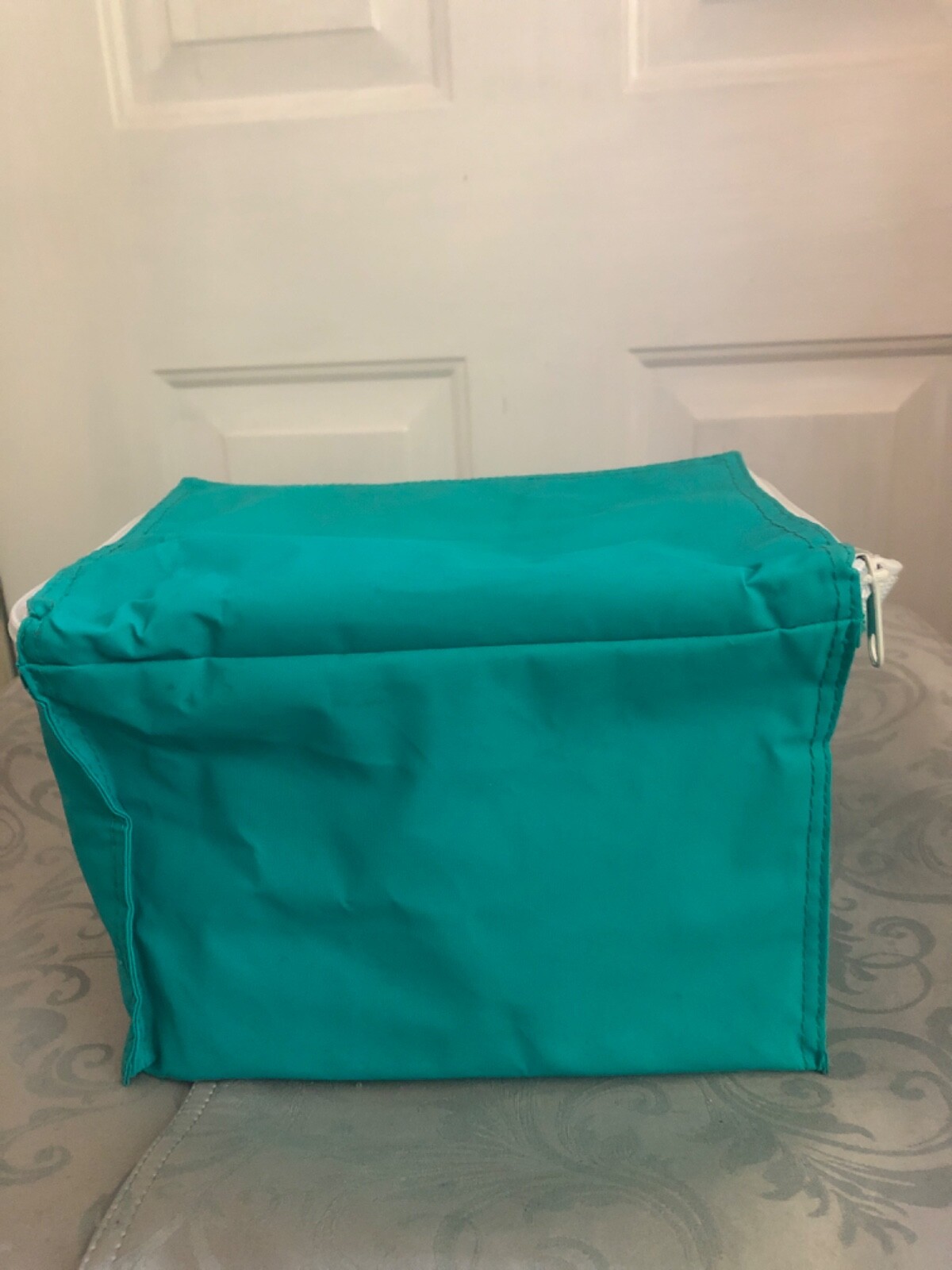 pharmaceuticaldrug rep green lunch box 9×6.5×6 FOLDED FLAT WN NOT IN USE