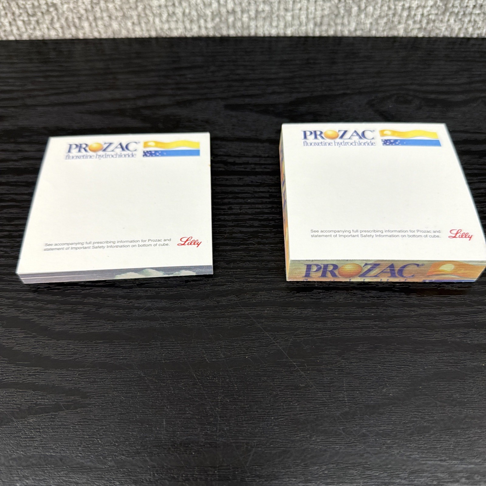 Prozac Lilly Post-its Pads Partial Used Set of 2