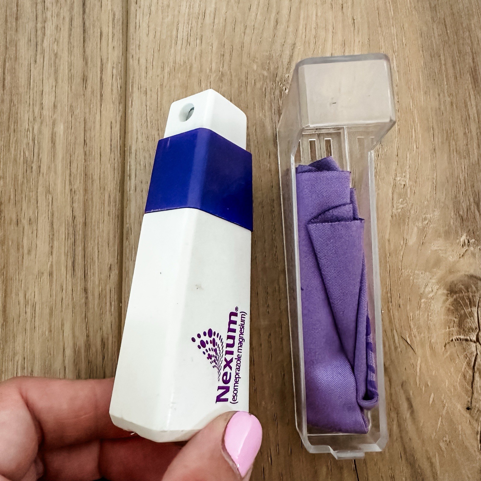 Vintage Nexium Drug Rep Lens Cleaner Spray & Towel