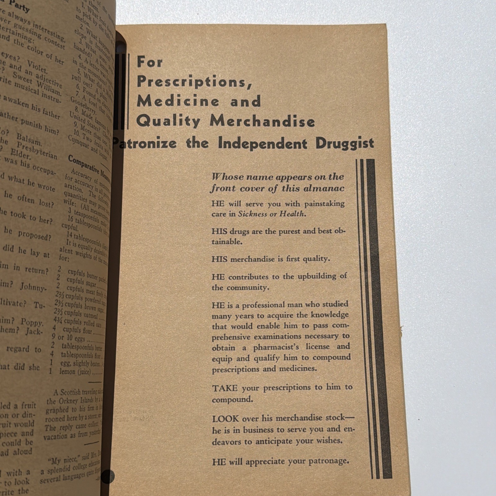 1933 NARD ALMANAC National Association Retail Druggists Pharmacist Pharmacy