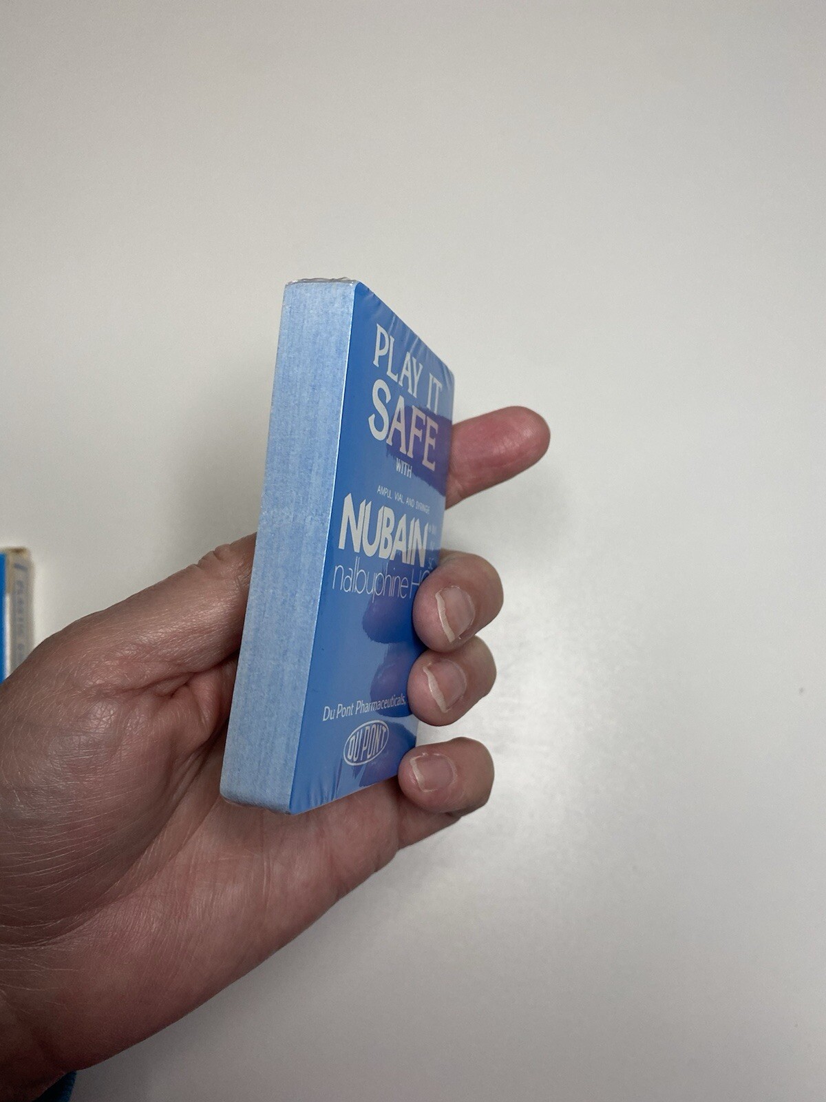 Playing Cards. Play It Safe With NUBAIN. Discontinued Drug. Unopened Deck In Box