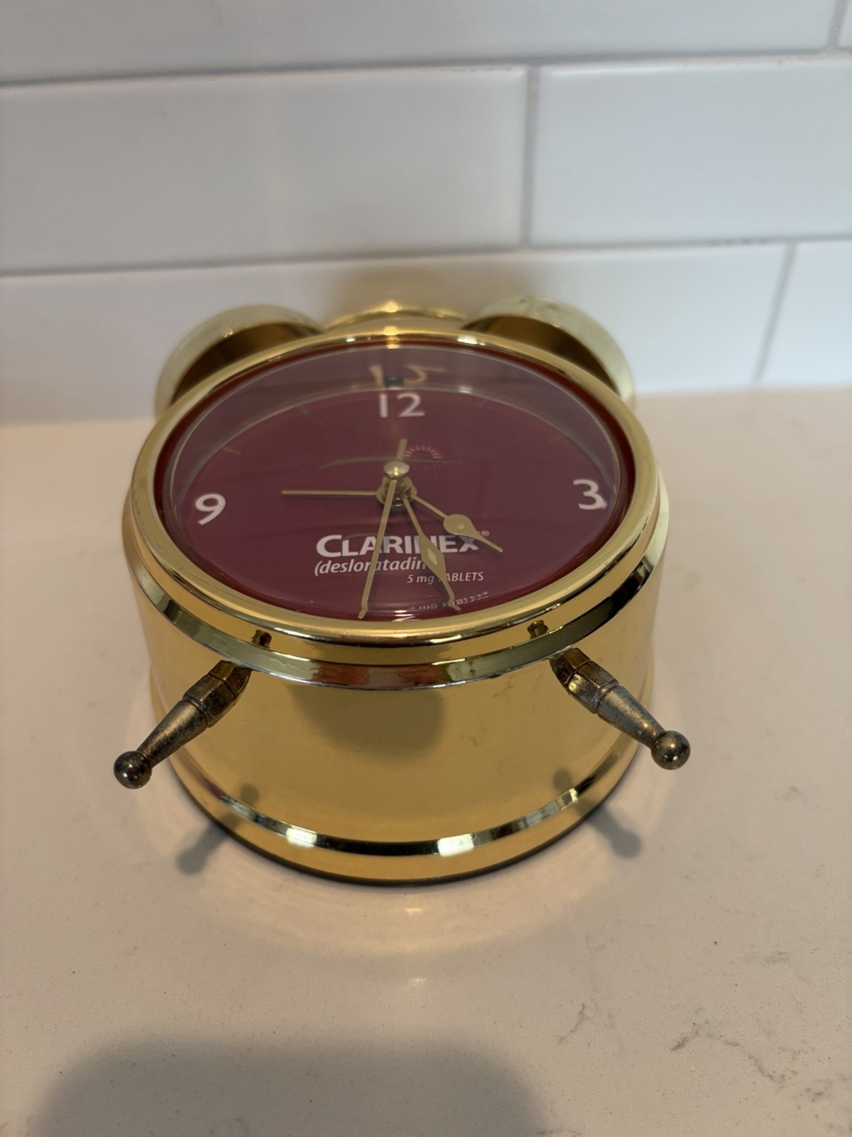 Clarinex Advertising pharmaceutical Clock–clock works-alarm Untested