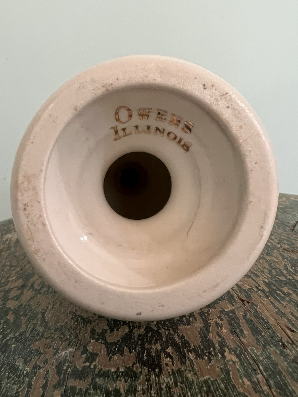 Vintage Owen-Illinois Ceramic Pharmacy Apothecary Finial. Show Globe Display.