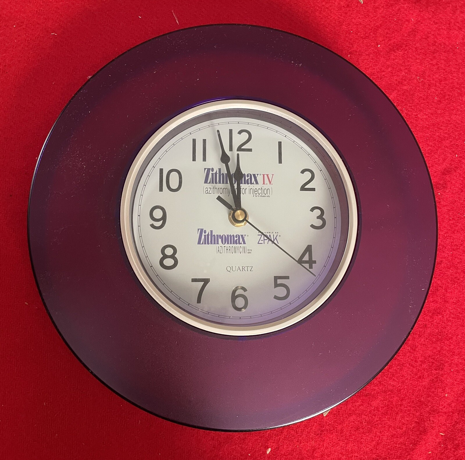 Pfizer Promotional Clock Quartz Never used