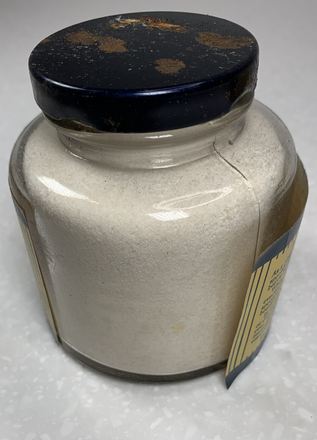 Pharmacy Apothecary Jar Cosmetics Vintage Old Stock Jad Brand Salts, Druggist