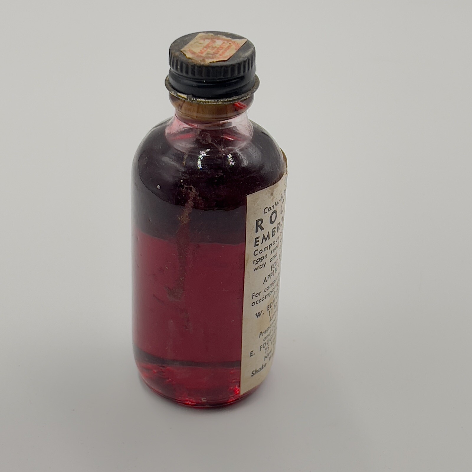 RARE Vintage Roche Full Embrocation Bottle 2fl oz