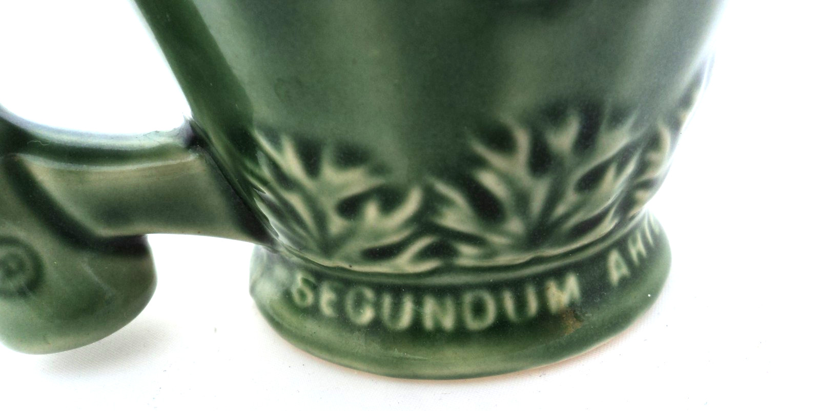 Vintage McCoy Green Schering Coricidin Pharmacy Mug