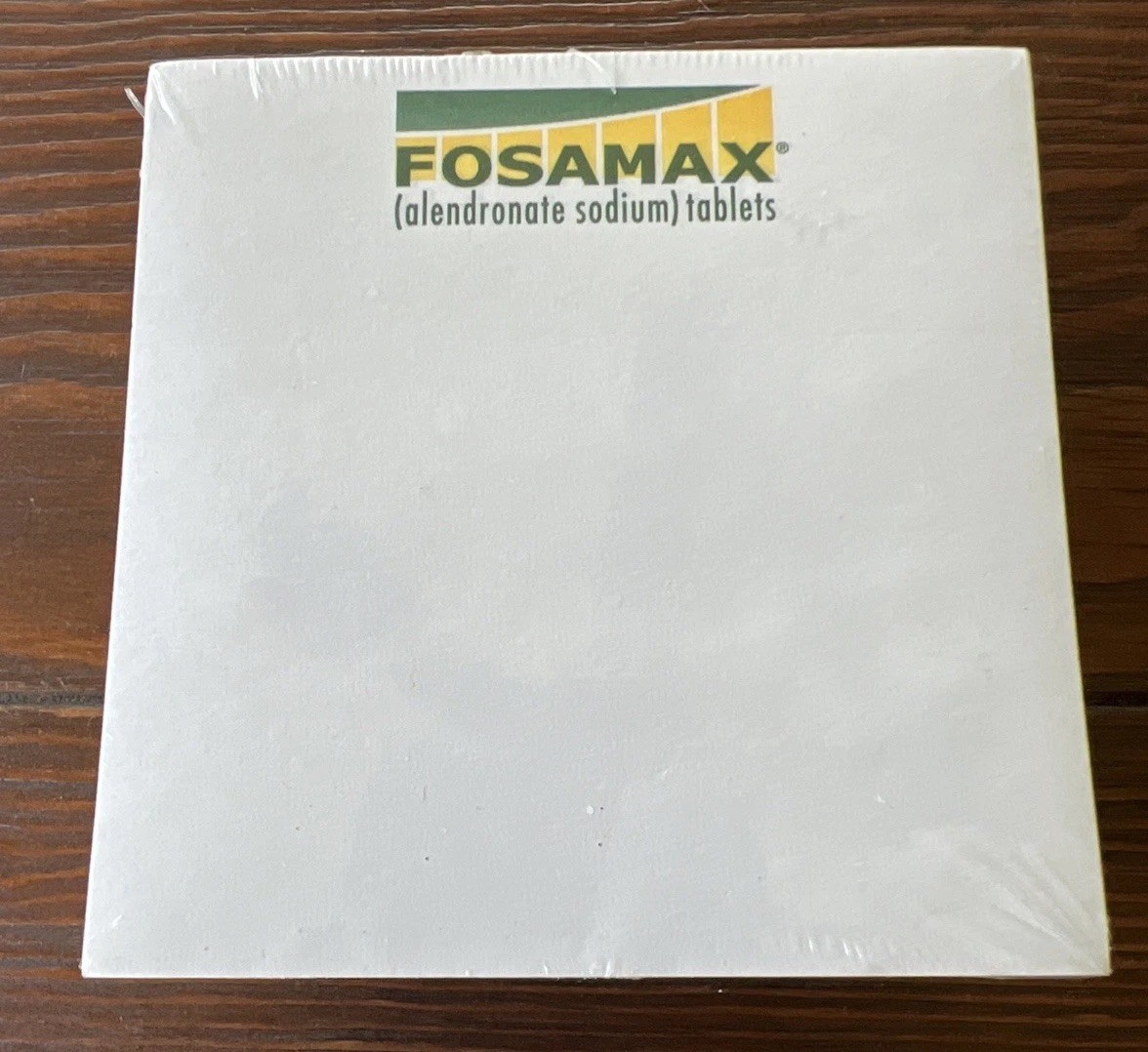 NEW Fosamax FACT Merck Drug Rep Paper Note Pad 4″ Square Sealed Vintage 2004
