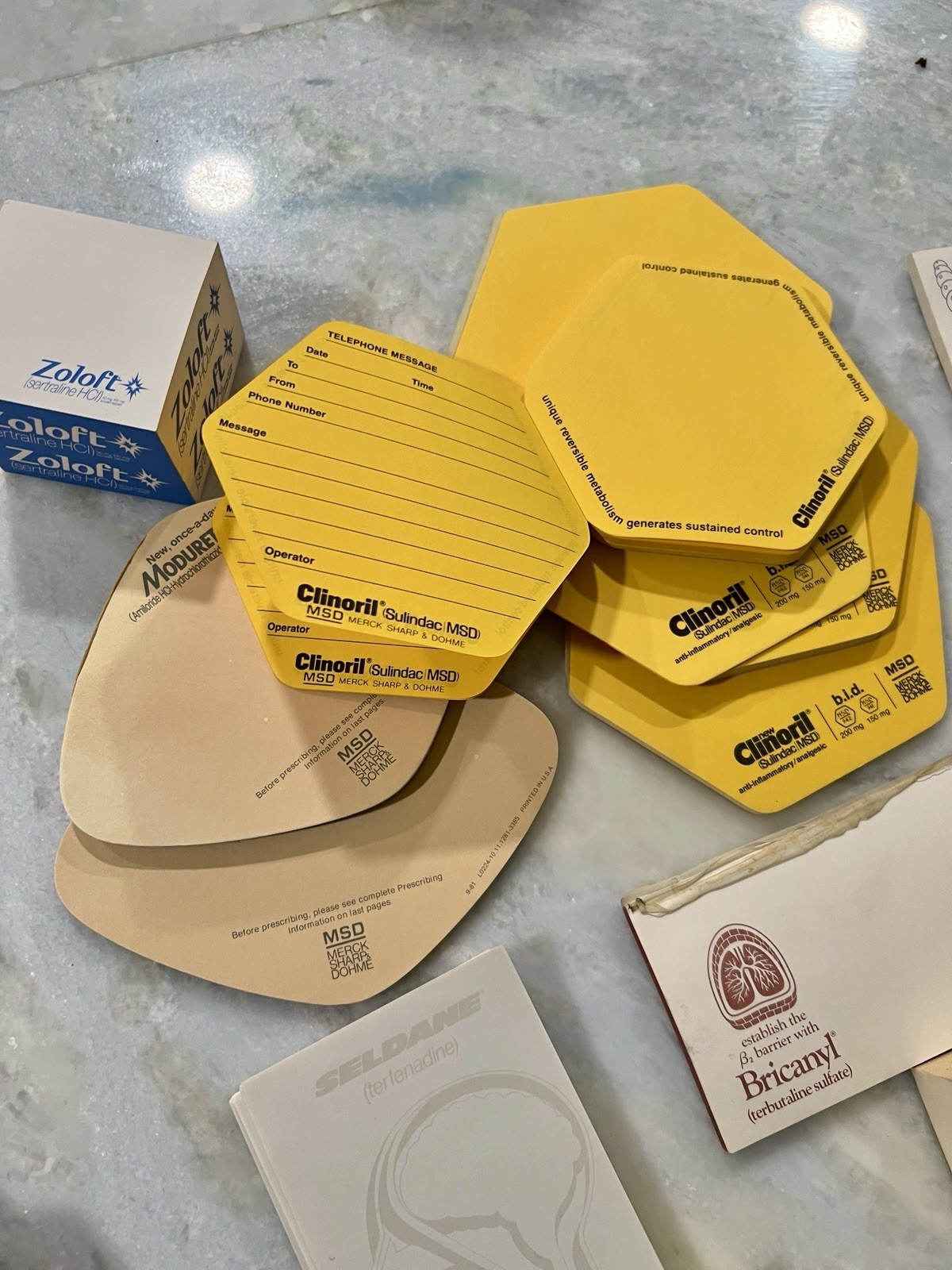Vintage Pharmaceutical Drug Rep Notepads Lot | Medical Ephemera | Mid-Century Ad