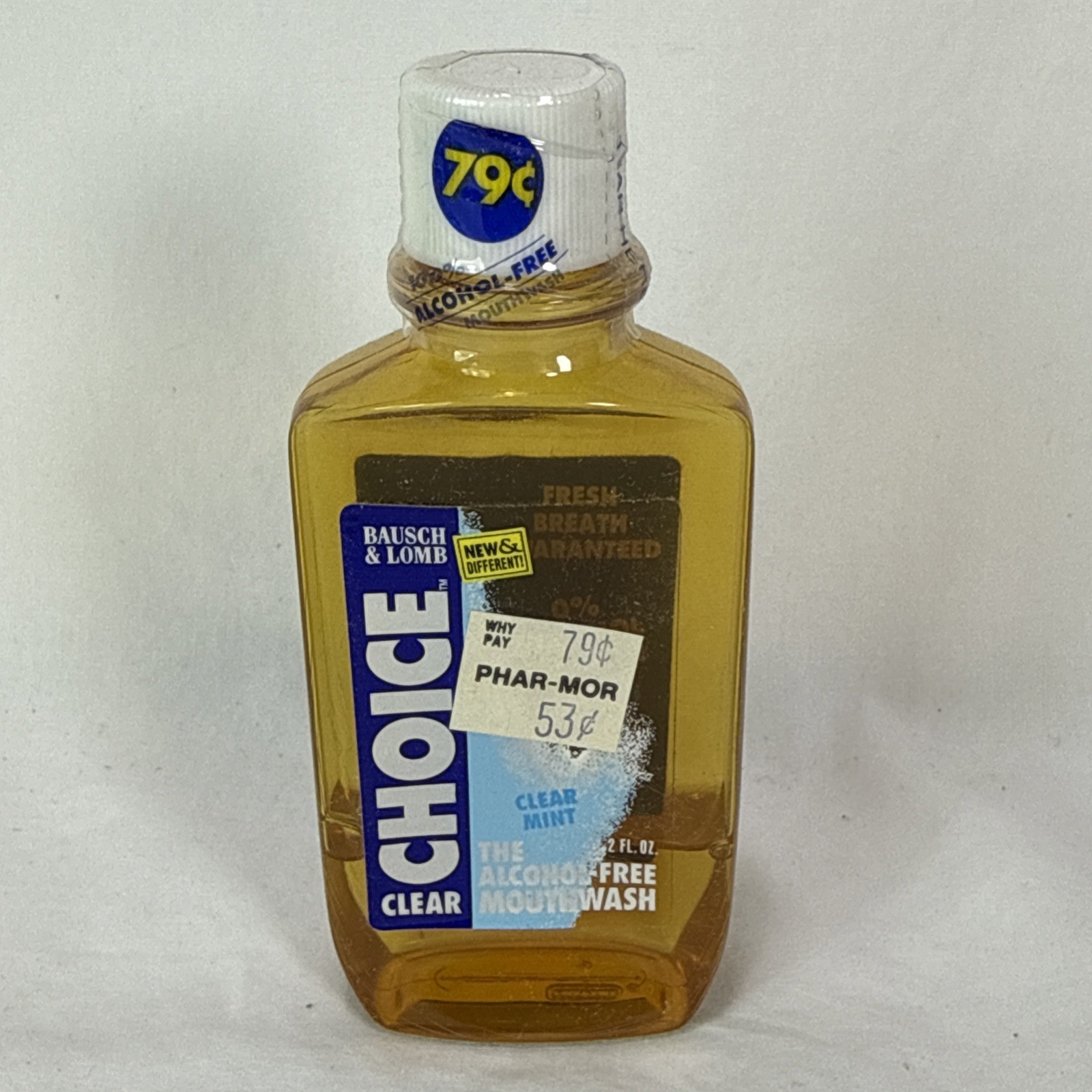 bausch & lomb Clear Choice Mouth Wash Clear Mint Vintage Extremely Rare New Old
