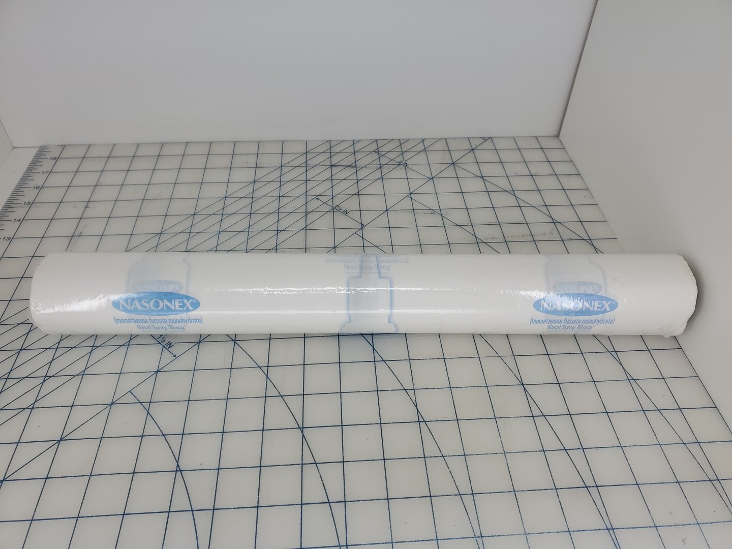logo print NASONEX nasal spray Drug Rep merch EXAM TABLE PAPER ROLL new 18″ wide