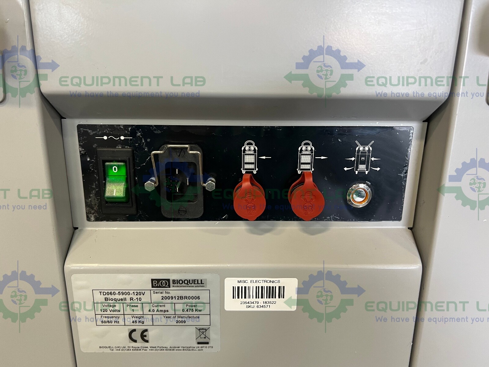 Bioquell R-10 Mobile Hydrogen Peroxide Vapor Generator 120V