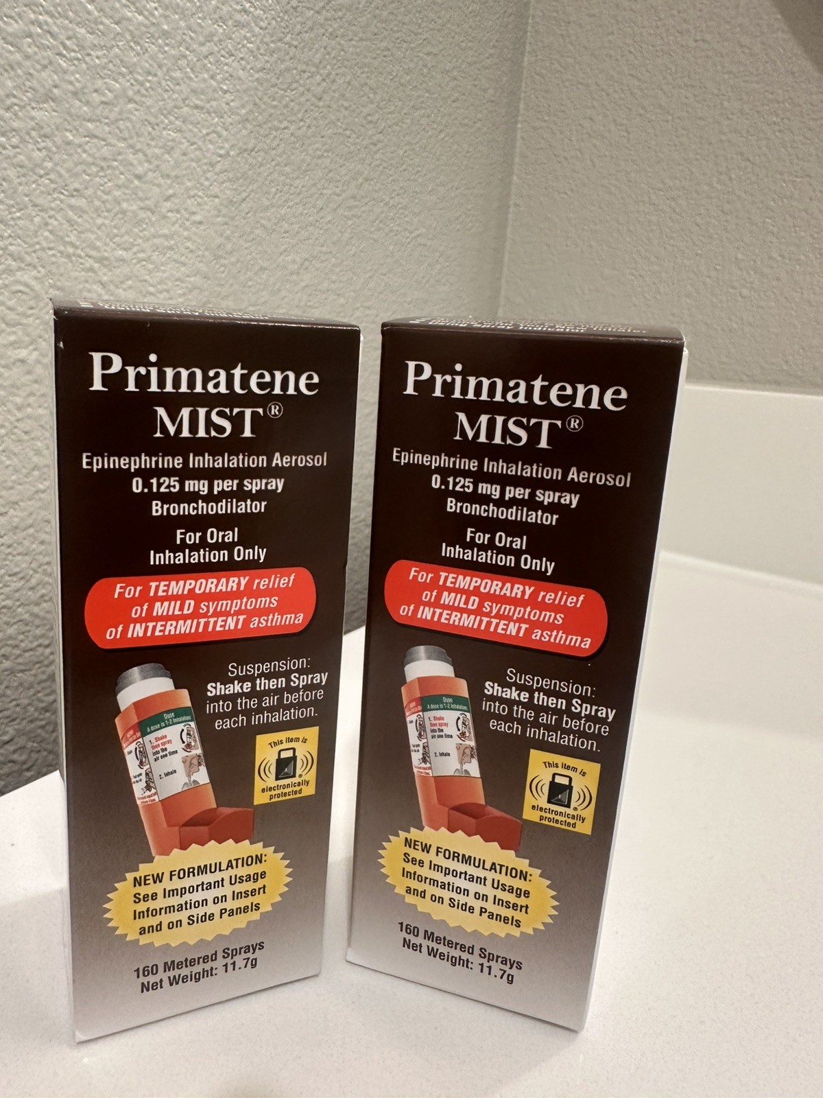 Qty-2-Primatene Mist Epinephrine Inhalation Aerosol 160 Sprays Exp 9/2027