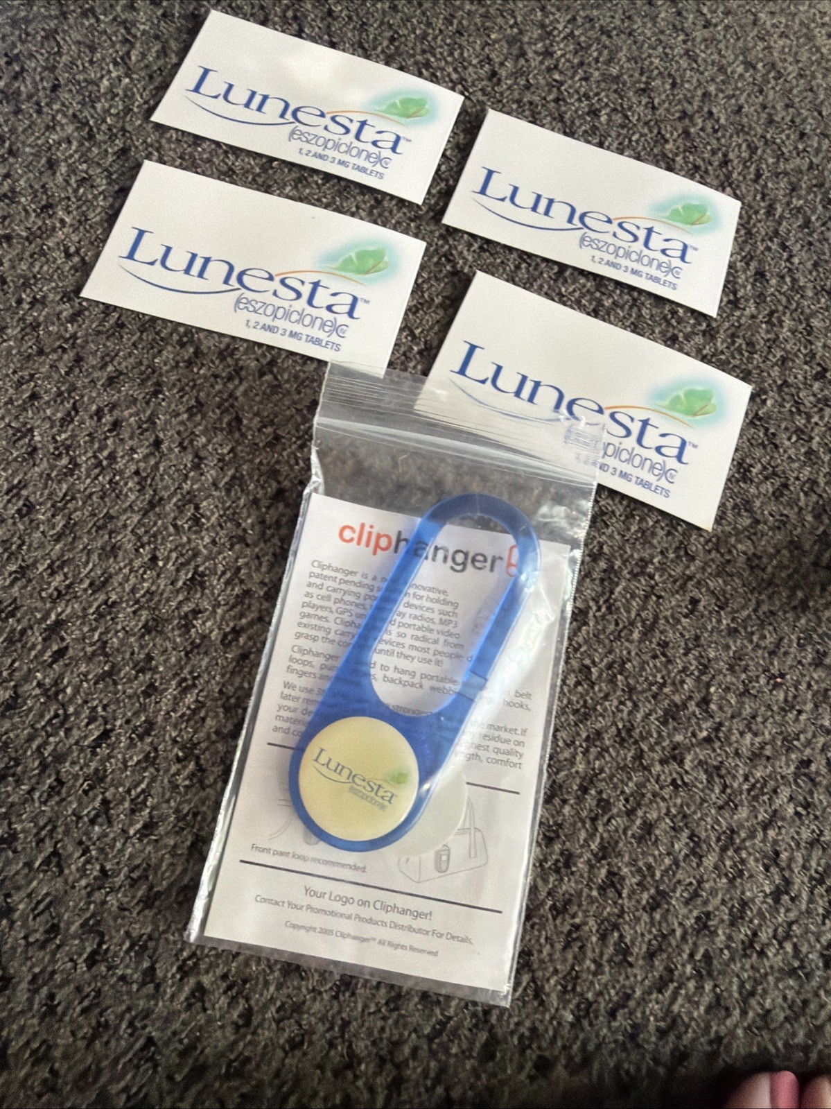 Lunesta Pharmacy Display Large Refrigerator Magnetic Clip Pharmaceutical Promo