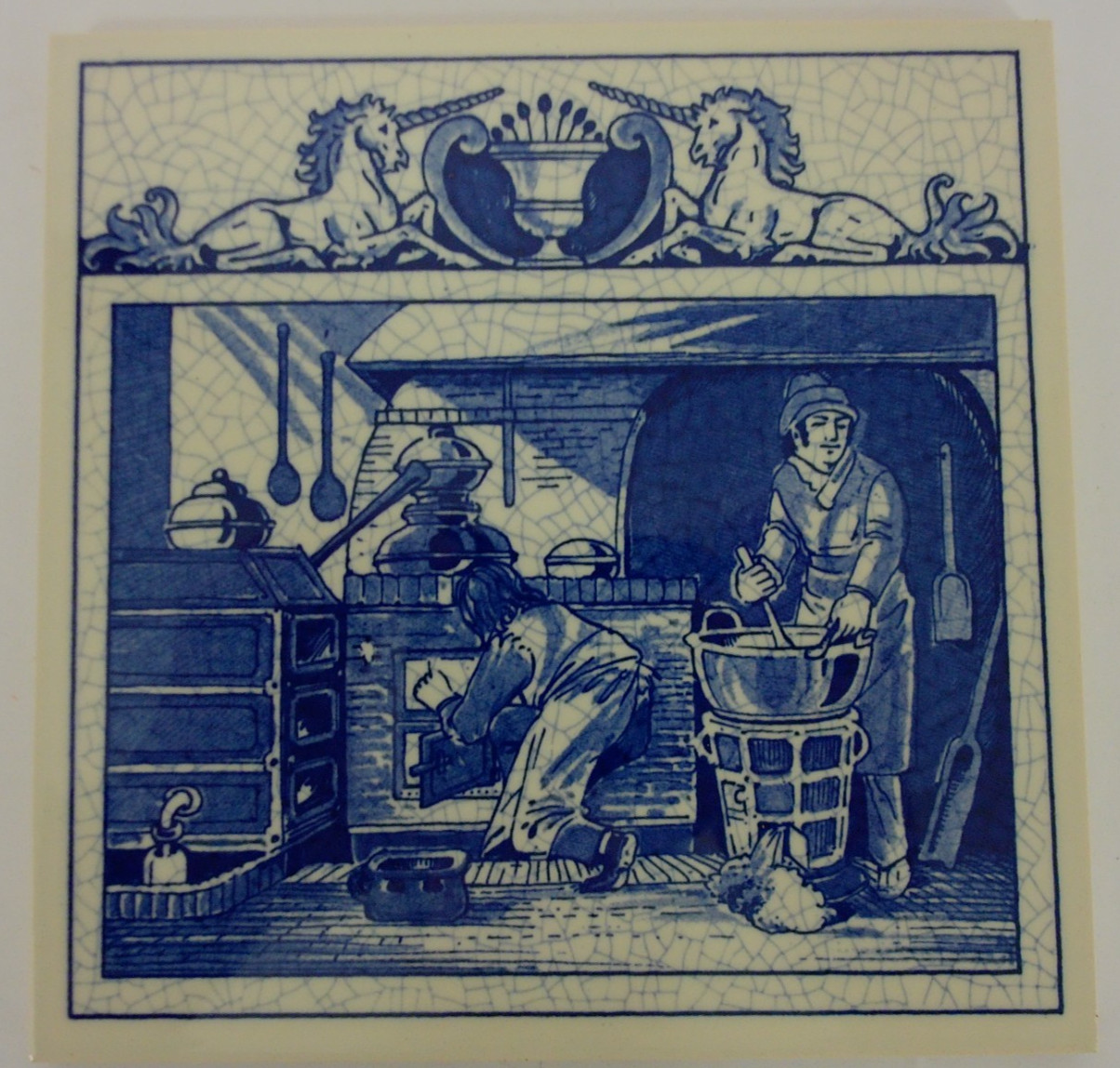 Burroughs Wellcome Delft Holland Ceramic Pharmacy Pill Tile Laboratory 1990 #18