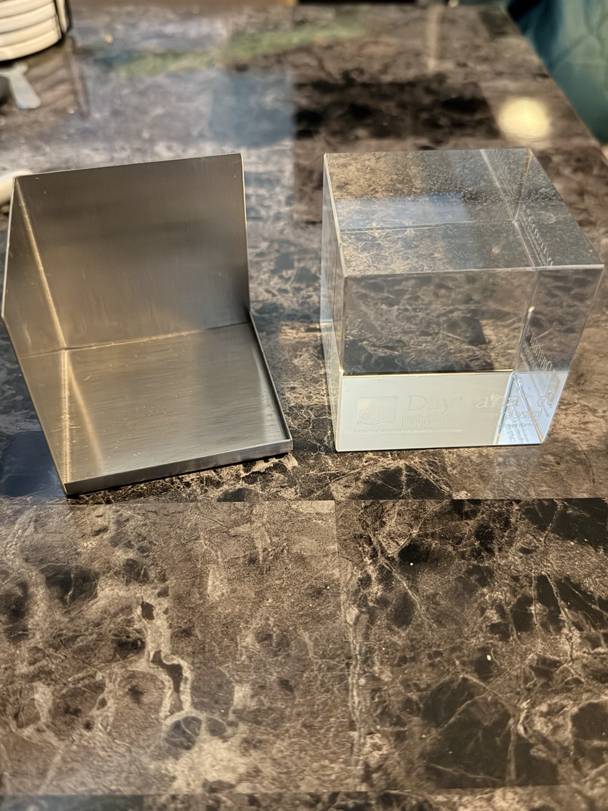 Daytrana Pharmaceutical Paperweight Glass Cube