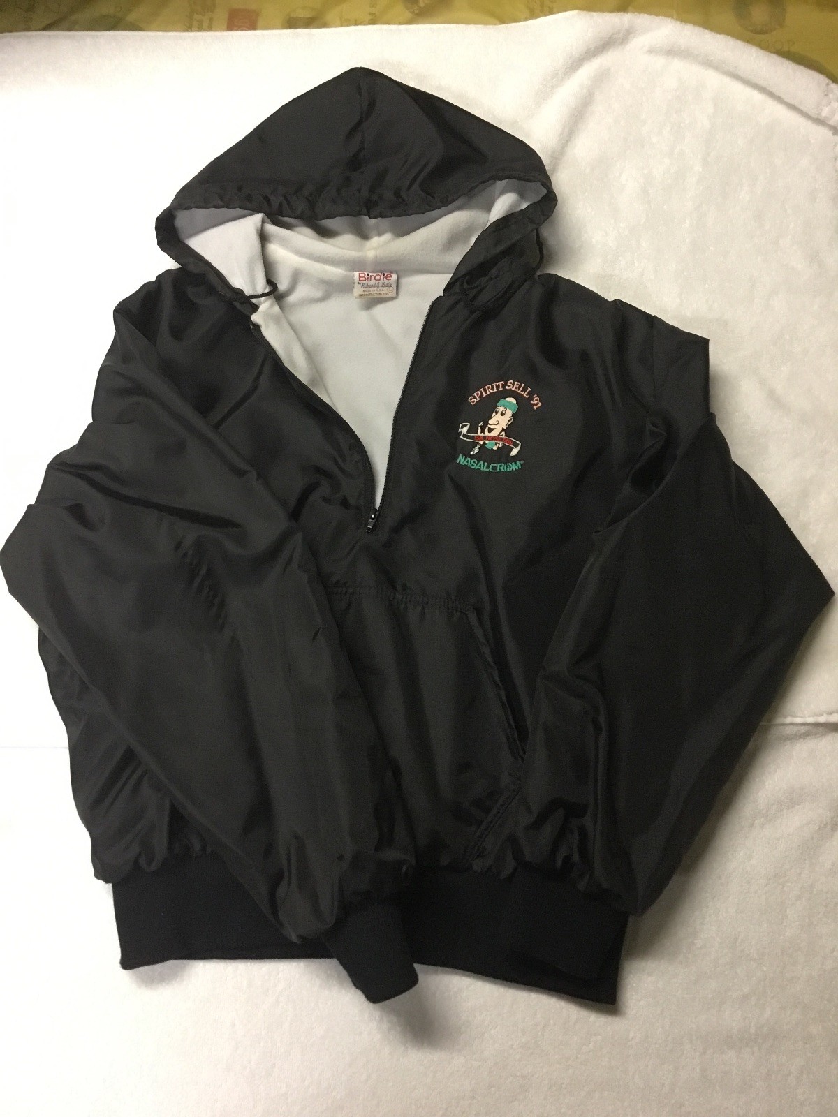 DRUG REP ITEM NASAL CROM JACKET WITH HOOD HTF USED