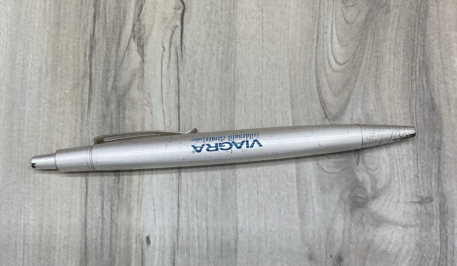 Silver Viagra Pen Pharma Rep Promo Collectable Vintage