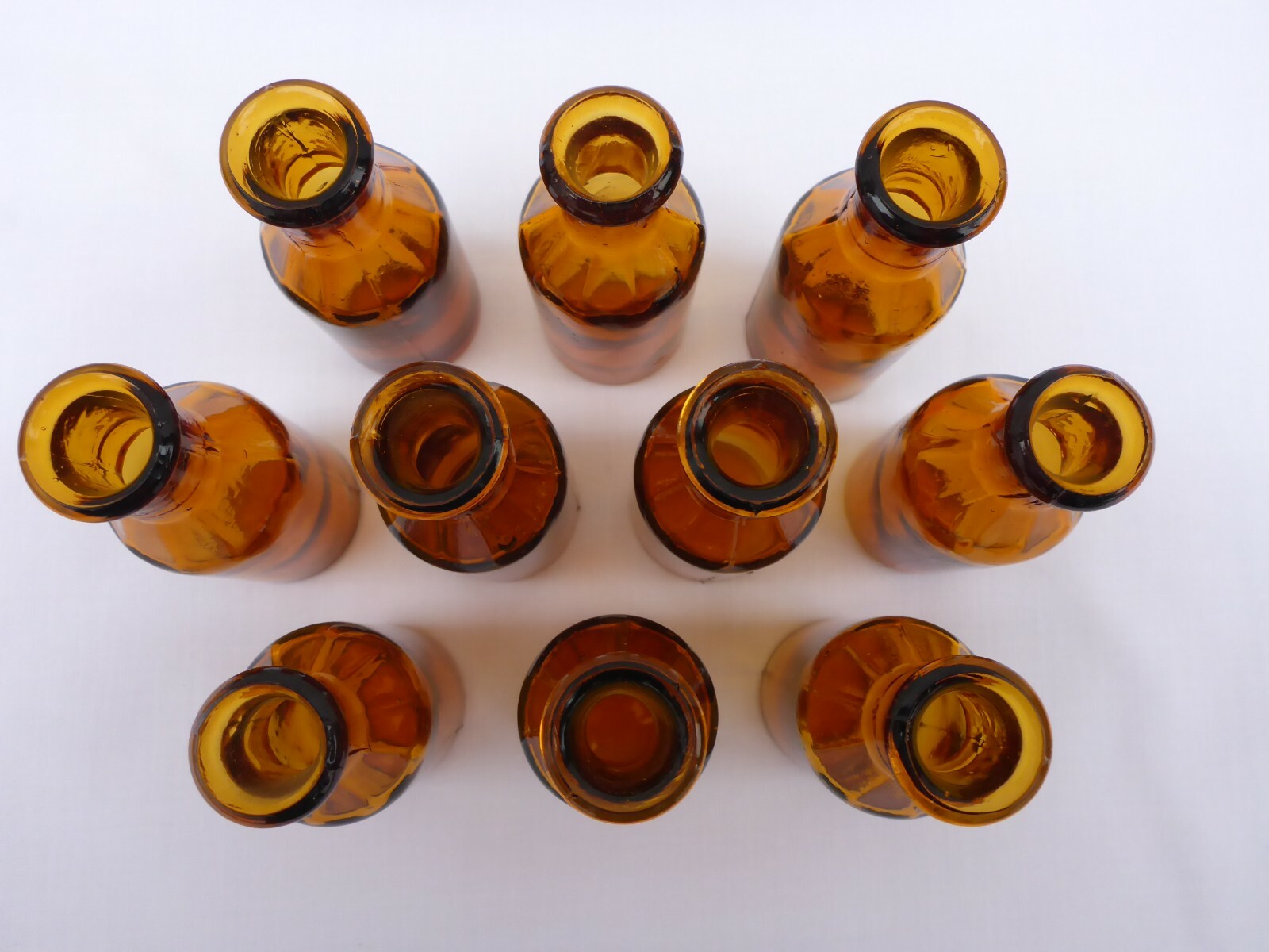 5 X Old Braune Medicine Glas Pharmacy Pharmacist Bottle 0.7oz Approx. 3in Braun