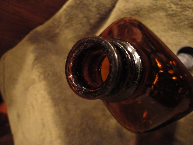 Upjohn Medicine Amber Bottle 7-7/8 in Tall vintage