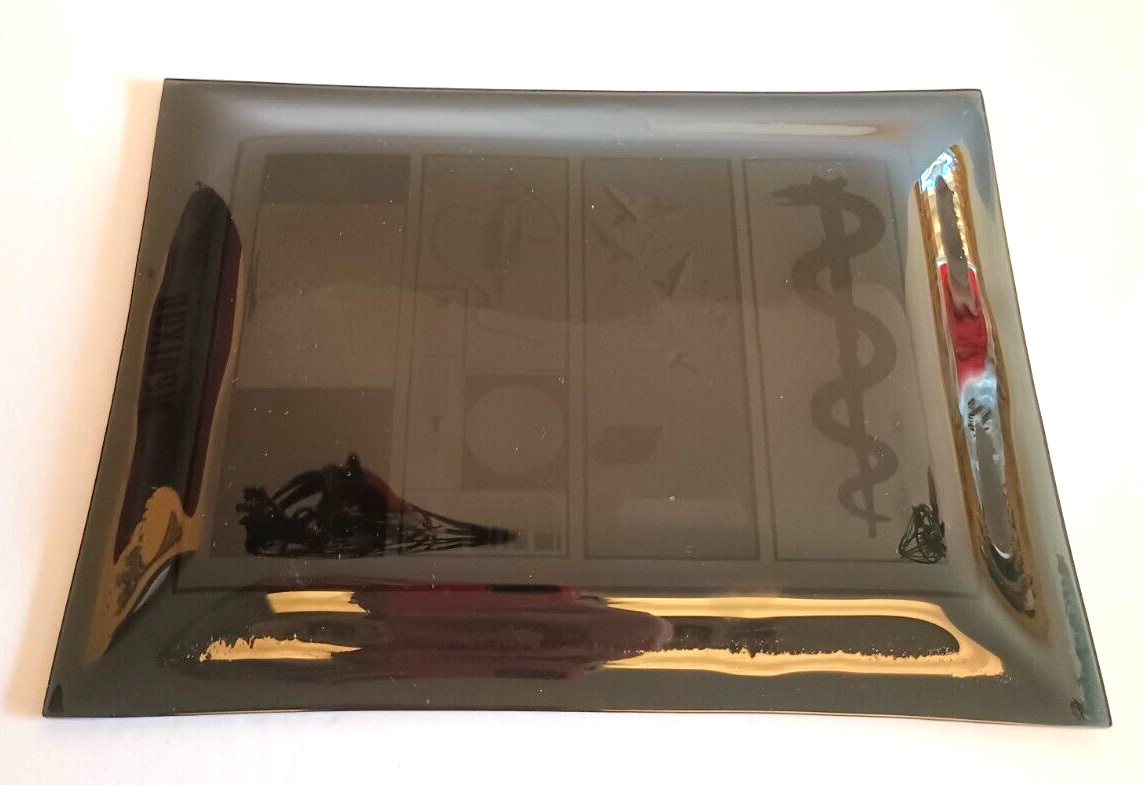 Vintage Pharmaceutical Medical Glass Plate Advertising Festal Doxidan 9×7 Swag