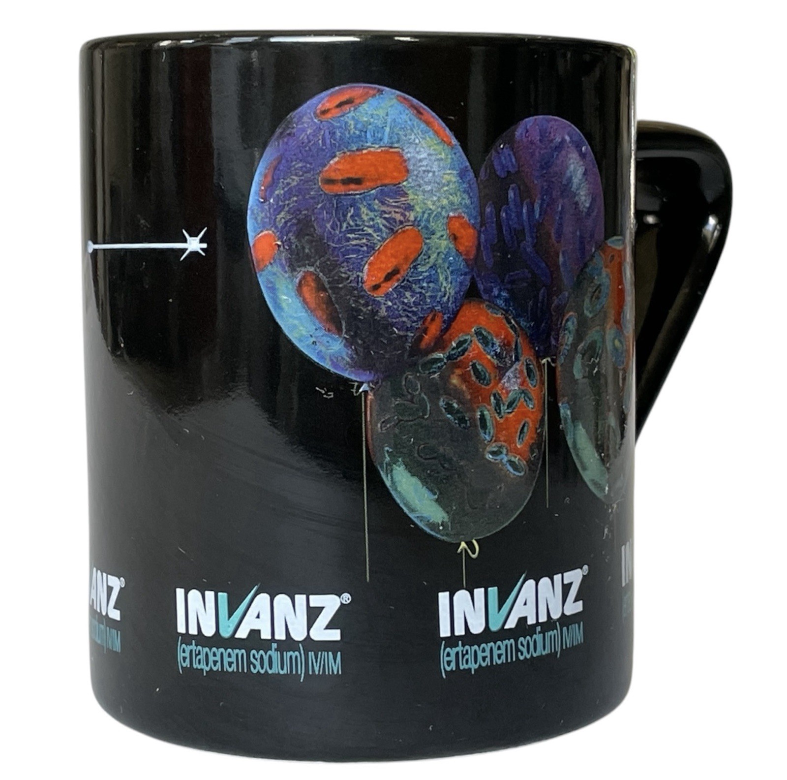 Pharmaceutical Drug Rep Coffee Mug Cup w/ Colorful Bacteria Image, Merck & Co