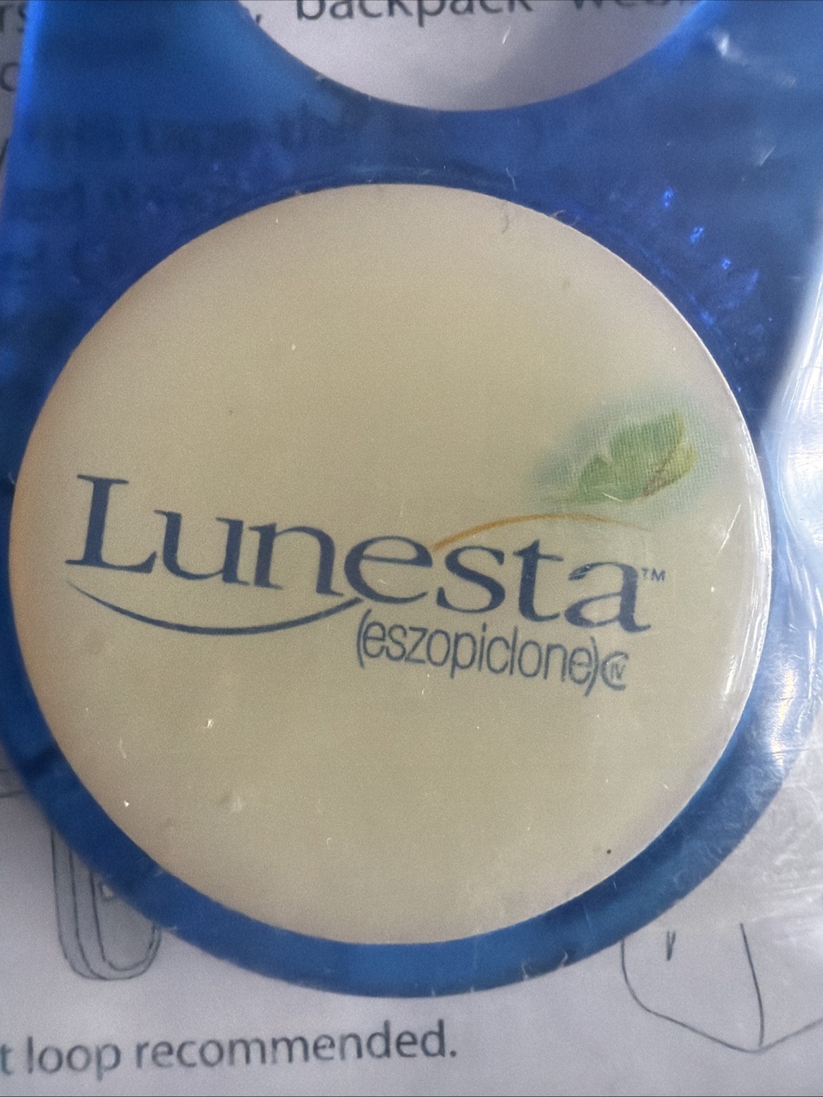 Lunesta Pharmacy Display Large Refrigerator Magnetic Clip Pharmaceutical Promo