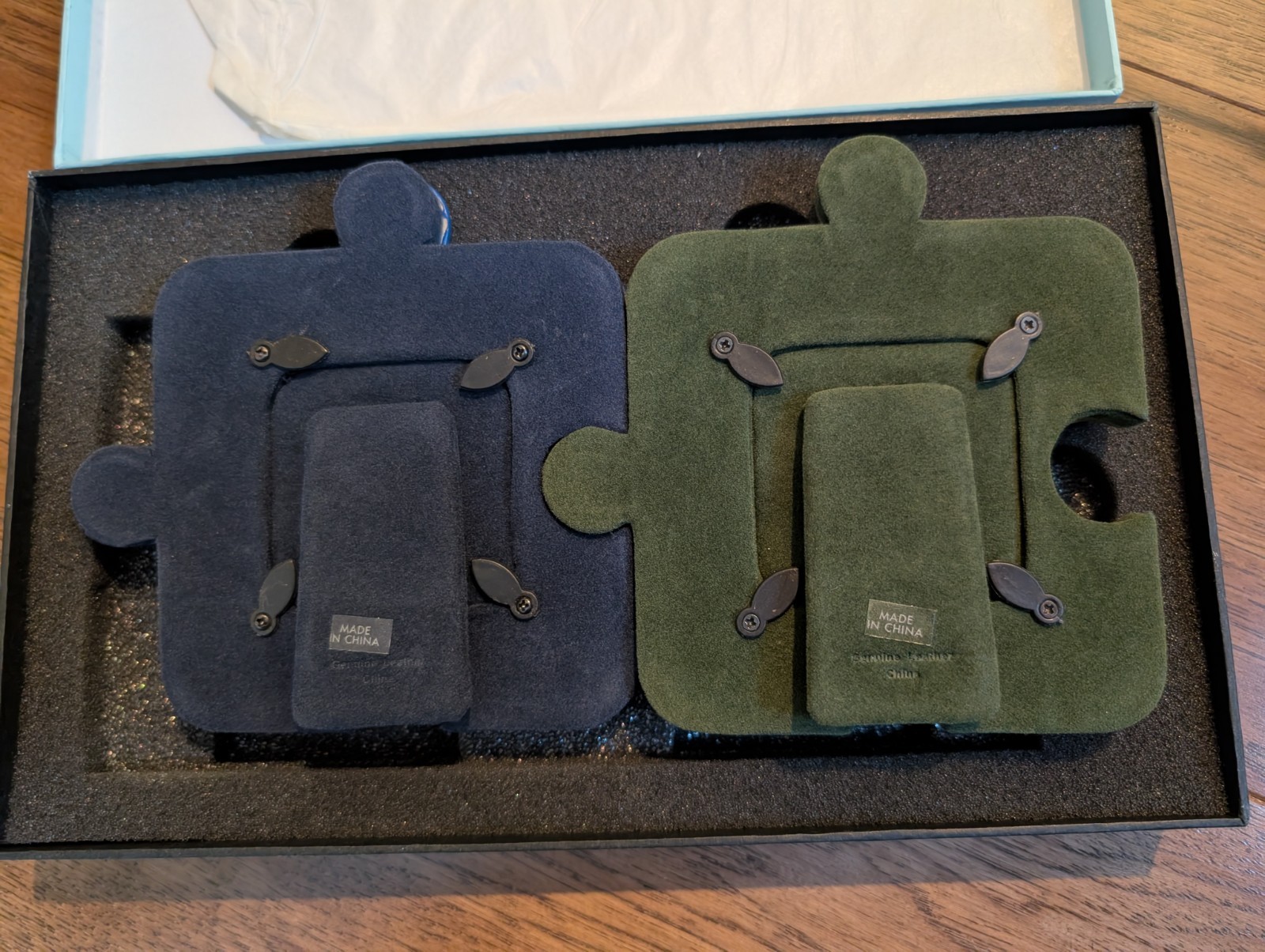 Drug pharmaceutical Rep Picture Frame SIMCOR leather puzzle piece Spector & co.