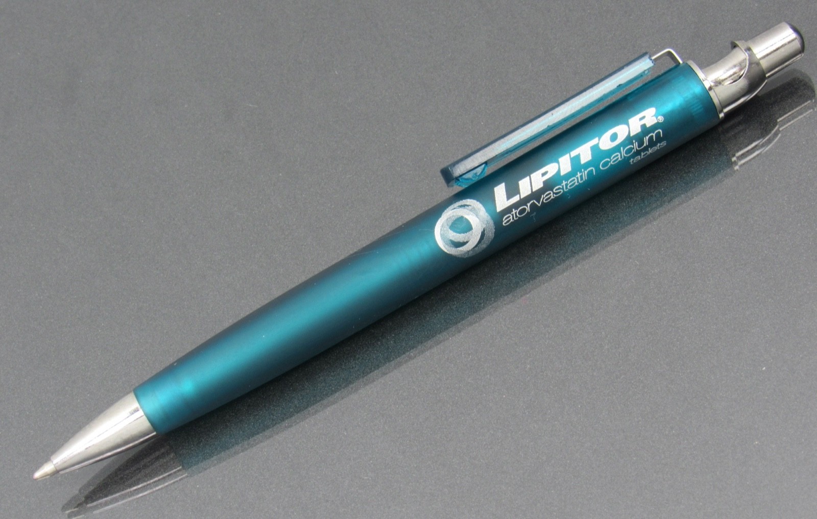 Translucent Blue Lipitor PEN Drug Rep Pharmaceutical Promo Medical Advertising