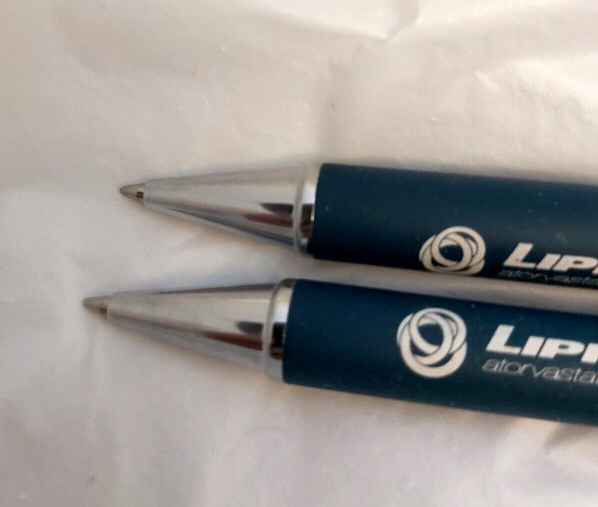 LIPITOR CADUET Drug Rep Pharmaceutical Heavy Metal Twist Barrel Pen Lot SET OF 2