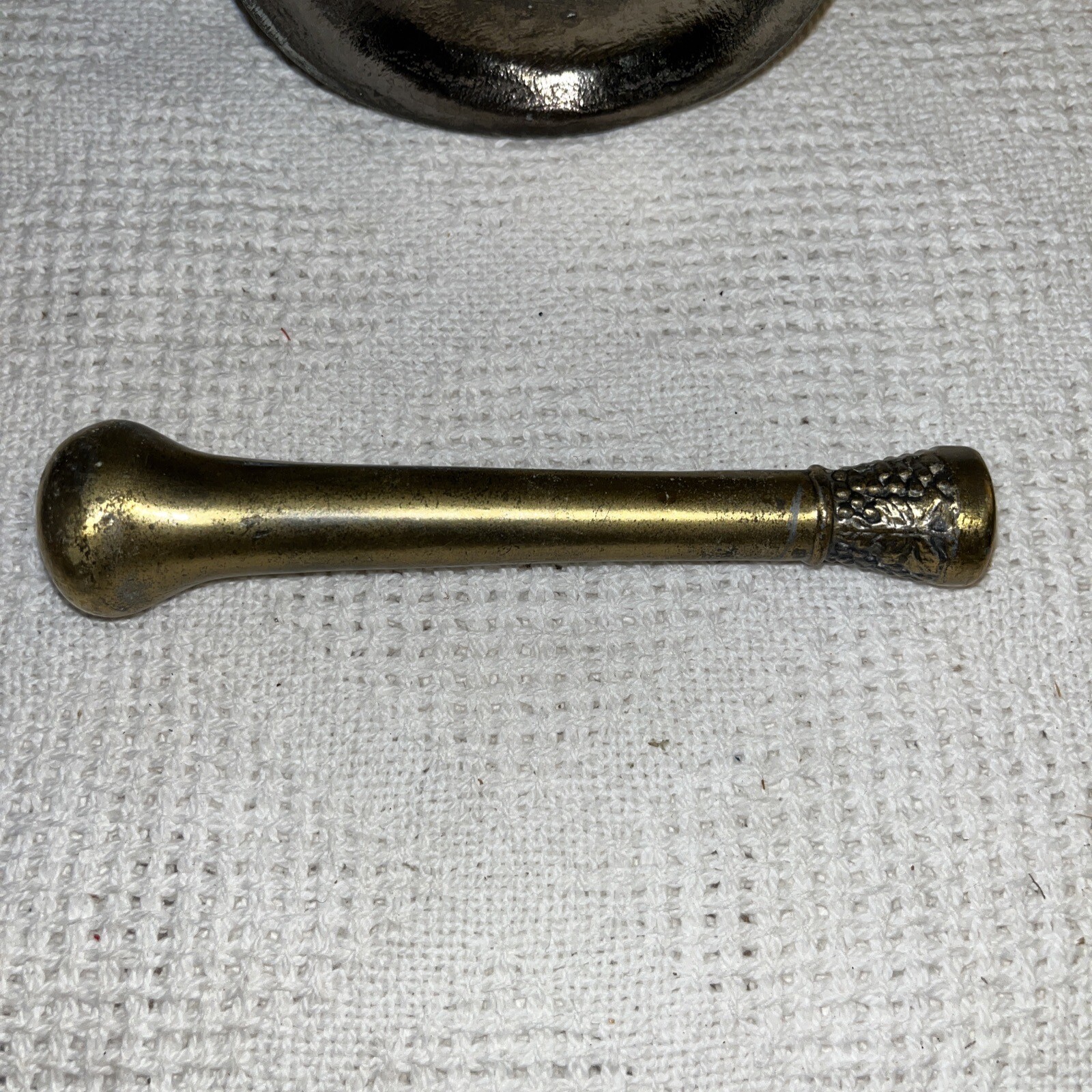 Vintage Apothecary￼￼ Coricidin Mortar & Pestle Brass Rx Secundum Artem Pharmacy