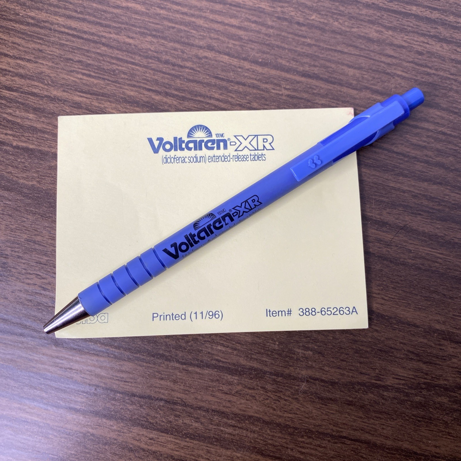 VTG Pharmaceutical Advertising VOLTAREN-XR PAPERMATE Pen & Pad RX Rep WRITES