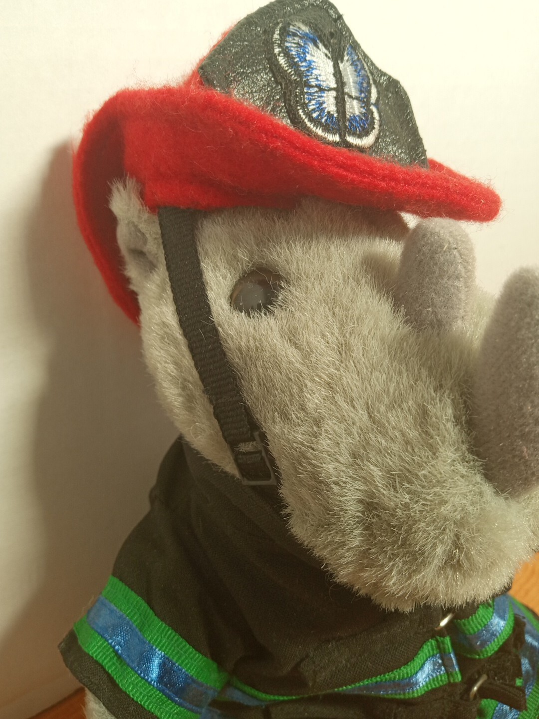RHINOCORT AQUA ALLERGY NOSE SPRAY ADVERITSEMENT MASCOT FIREMAN PLUSH DOLL FIGURE