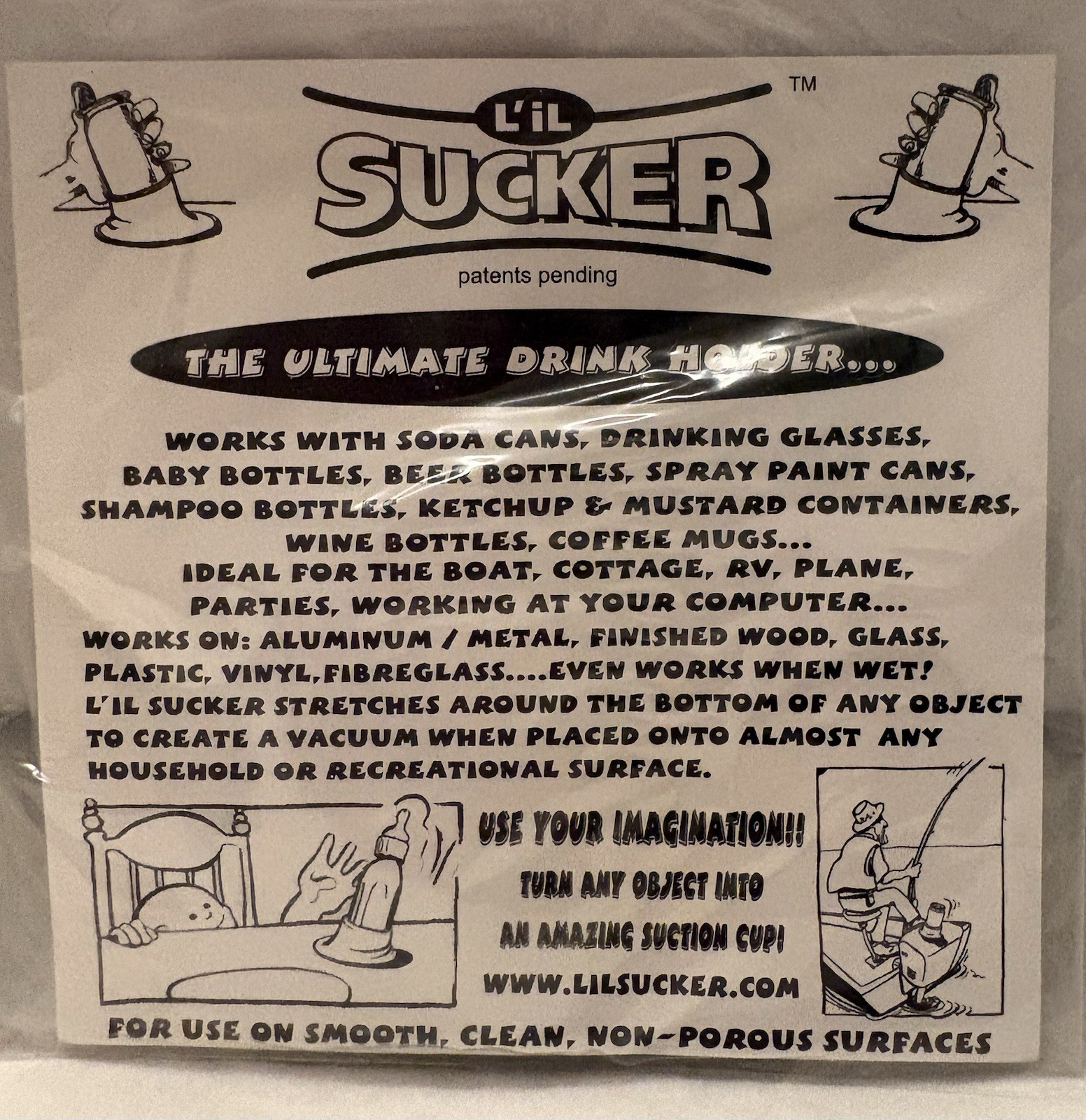 VTG EFFEXOR XR “L’IL SUCKER” DRINK HOLDER PHARMA PROMO ADVERTISING NEW NOS
