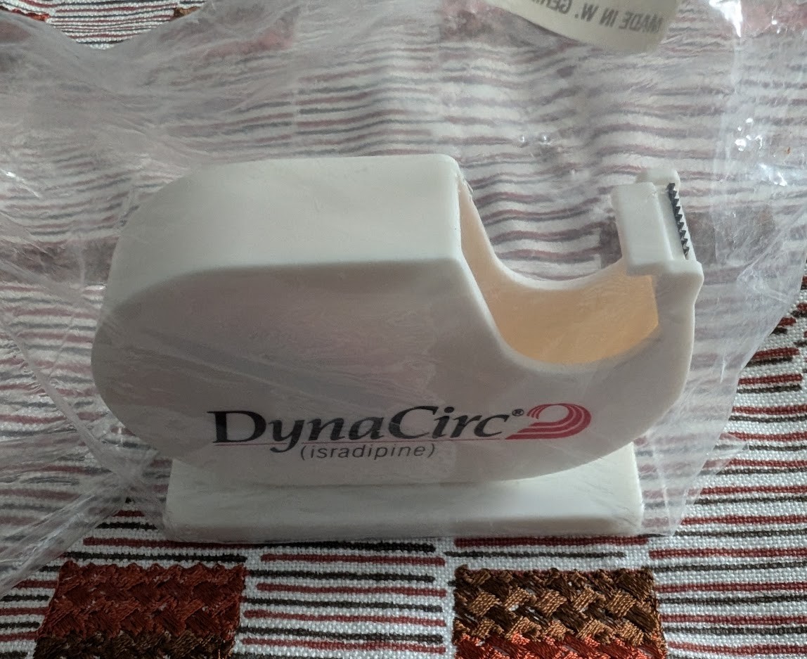 Drug Rep Promo DYNACIRC (Isradipine) Highlighter tape dispenser Pharaceutical
