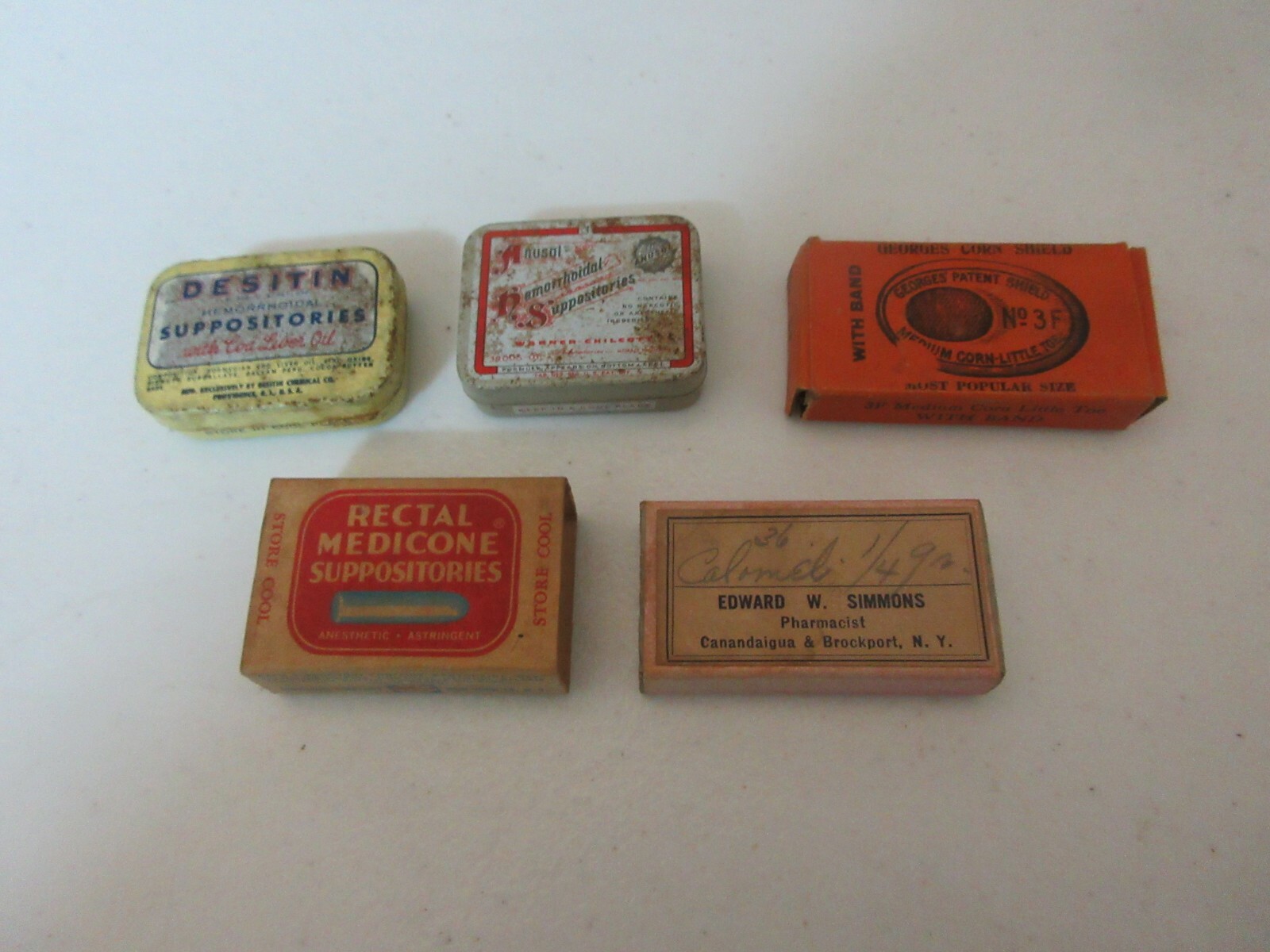 Rx , Drugstore ,Mini Sales Items ,Desitin , Suppositories ,Vintage ,Collectible