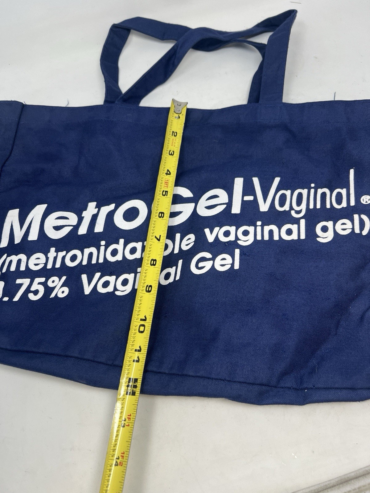 Vintage MetroGel Vaginal Pharma Promo Tote Bag Canvas Doctor Medical Advertising